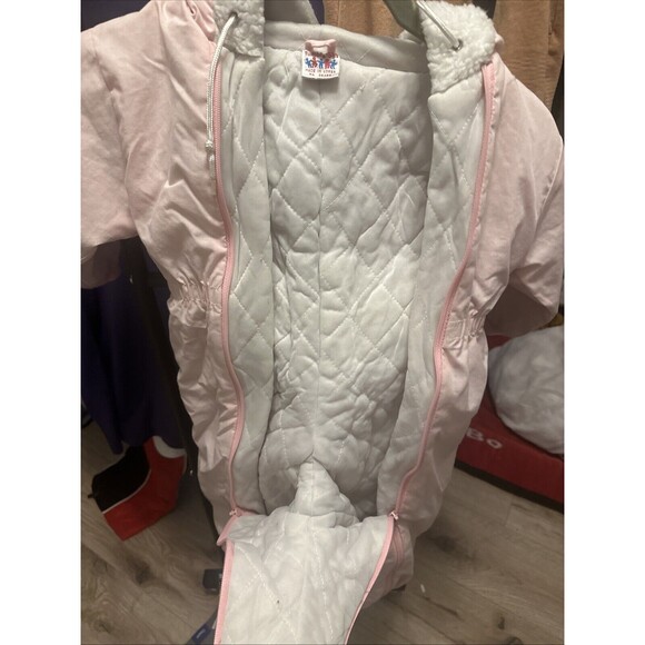 Vintage Tumble Togs Snowsuit 24m Pink With Bird Embroidery Made In Korea - Picture 4 of 8